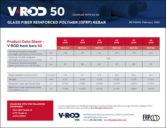 vrod 50 bent bar cover sheet