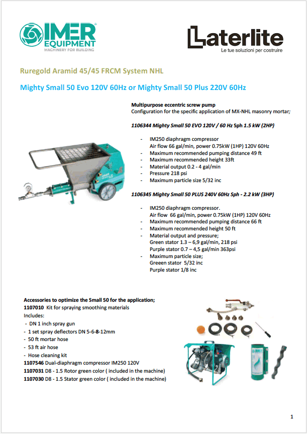 Ruregold Aramid 45/45 FRCM System NHL